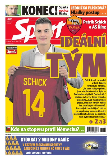 E-magazín Sport - 30.8.2017 - CZECH NEWS CENTER a. s.