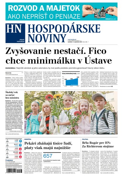 E-magazín Hospodárske noviny 04.09.2017 - MAFRA Slovakia, a.s.