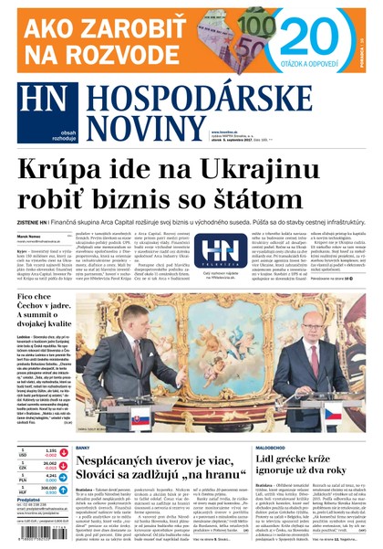 E-magazín Hospodárske noviny 05.09.2017 - MAFRA Slovakia, a.s.