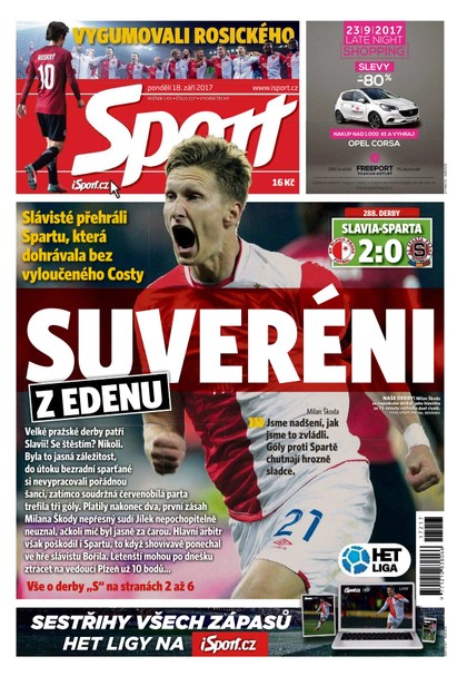 E-magazín Sport - 18.9.2017 - CZECH NEWS CENTER a. s.