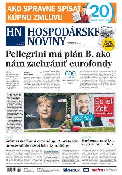 E-magazín Hospodárske noviny 19.09.2017 - MAFRA Slovakia, a.s.