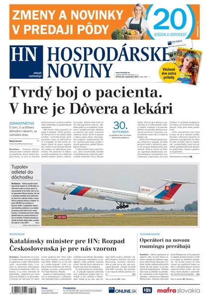 E-magazín Hospodárske noviny 28.09.2017 - MAFRA Slovakia, a.s.
