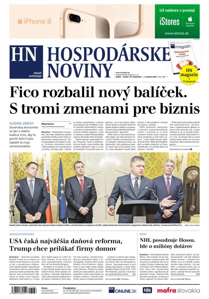 E-magazín Hospodárske noviny 29.09.2017 - MAFRA Slovakia, a.s.