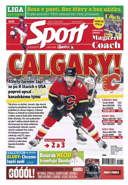 E-magazín Sport - 3.10.2017 - CZECH NEWS CENTER a. s.