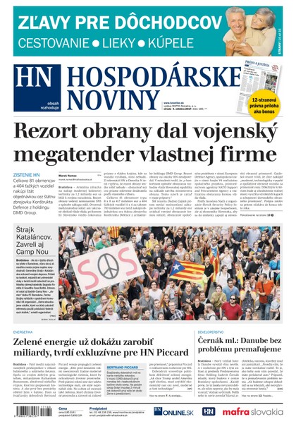 E-magazín Hospodárske noviny 04.10.2017 - MAFRA Slovakia, a.s.