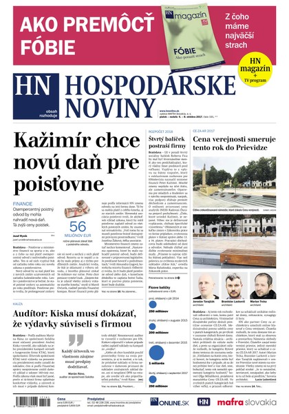 E-magazín Hospodárske noviny 06.10.2017 - MAFRA Slovakia, a.s.