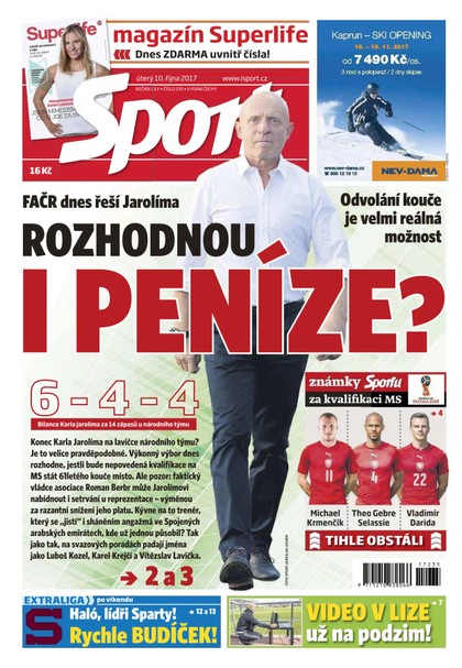 E-magazín Sport - 10.10.2017 - CZECH NEWS CENTER a. s.