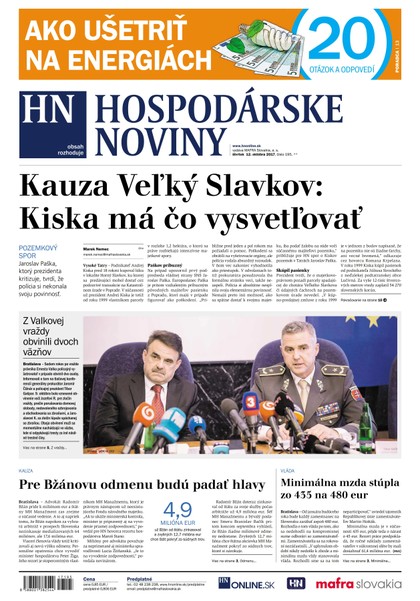 E-magazín Hospodárske noviny 12.10.2017 - MAFRA Slovakia, a.s.