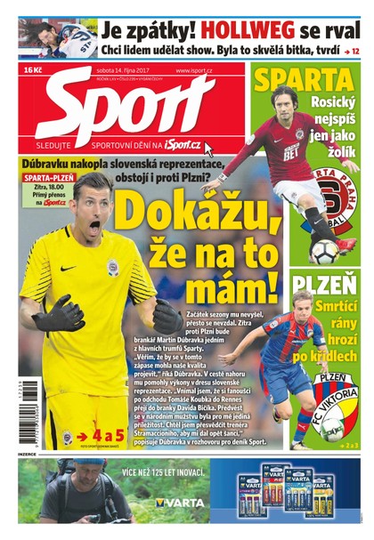 E-magazín Sport - 14.10.2017 - CZECH NEWS CENTER a. s.