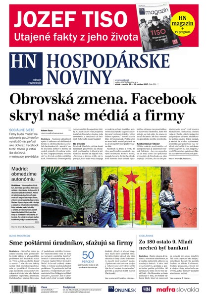 E-magazín Hospodárske noviny 20.10.2017 - MAFRA Slovakia, a.s.