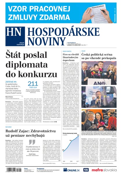E-magazín Hospodárske noviny 23.10.2017 - MAFRA Slovakia, a.s.