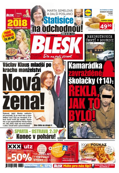 E-magazín Blesk - 26.10.2017 - CZECH NEWS CENTER a. s.