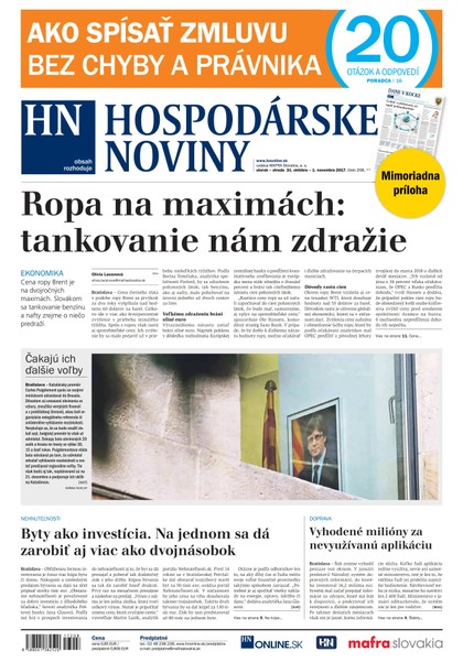 E-magazín Hospodárske noviny 31.10.2017 - MAFRA Slovakia, a.s.