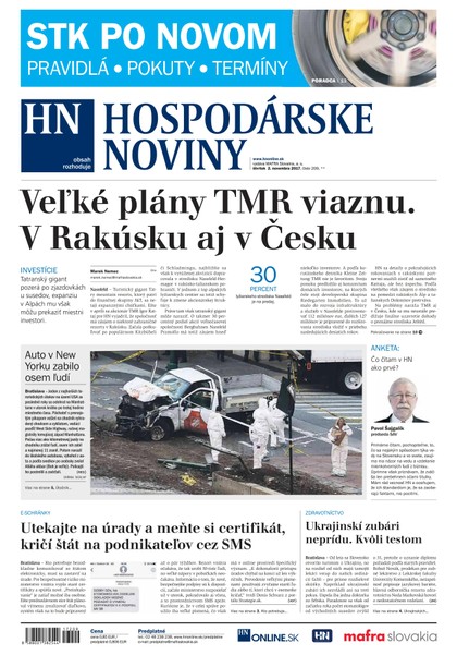 E-magazín Hospodárske noviny 02.11.2017 - MAFRA Slovakia, a.s.