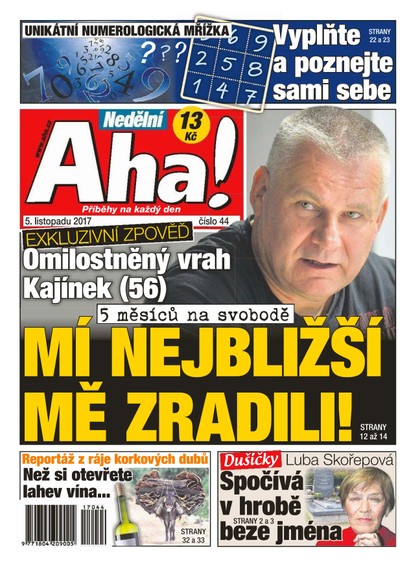 E-magazín Nedělní AHA! - 5.11.2017 - CZECH NEWS CENTER a. s.