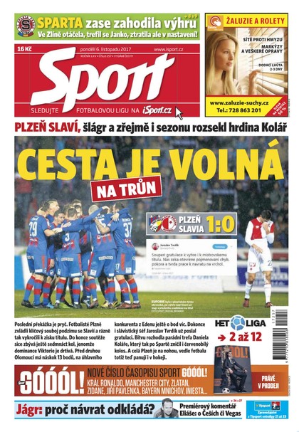 E-magazín Sport - 6.11.2017 - CZECH NEWS CENTER a. s.
