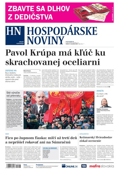 E-magazín Hospodárske noviny 08.11.2017 - MAFRA Slovakia, a.s.