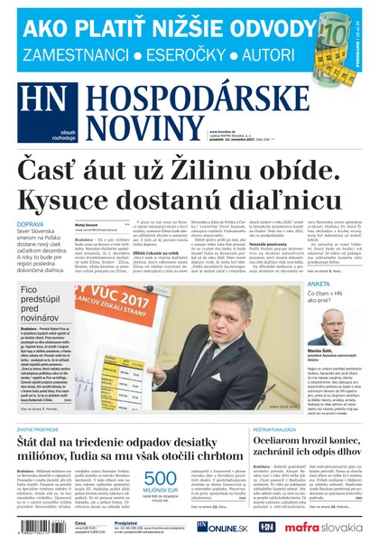 E-magazín Hospodárske noviny 13.11.2017 - MAFRA Slovakia, a.s.