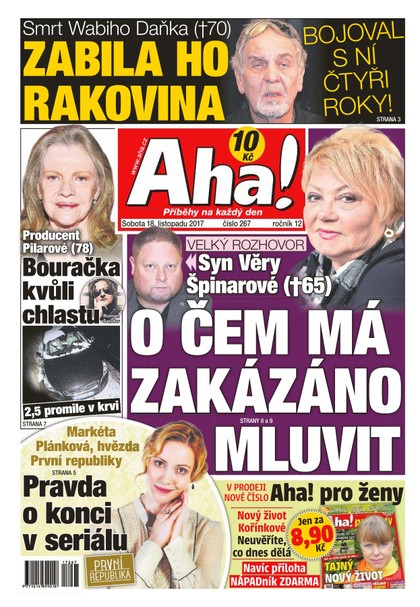 E-magazín AHA! - 18.11.2017 - CZECH NEWS CENTER a. s.