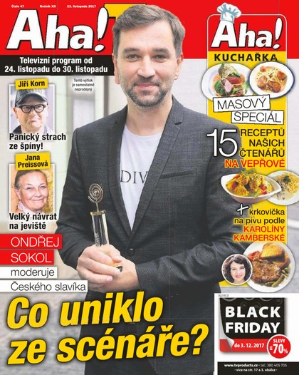 E-magazín AHA! Tv - 23.11.2017 - CZECH NEWS CENTER a. s.