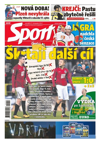 E-magazín Sport - 27.11.2017 - CZECH NEWS CENTER a. s.