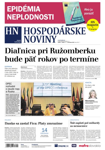 E-magazín Hospodárske noviny 1.12.2017 - MAFRA Slovakia, a.s.