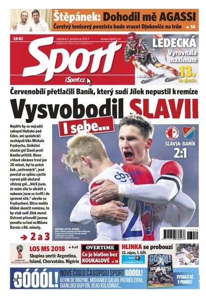 E-magazín Sport - 2.12.2017 - CZECH NEWS CENTER a. s.