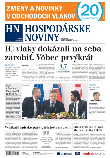 E-magazín Hospodárske noviny 07.12.2017 - MAFRA Slovakia, a.s.