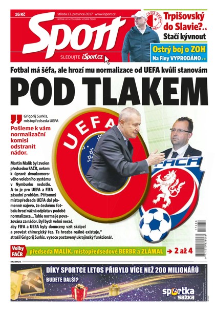 E-magazín Sport - 13.12.2017 - CZECH NEWS CENTER a. s.
