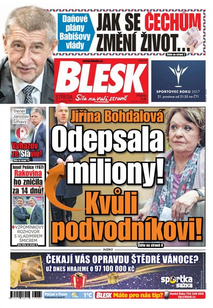 E-magazín Blesk - 20.12.2017 - CZECH NEWS CENTER a. s.