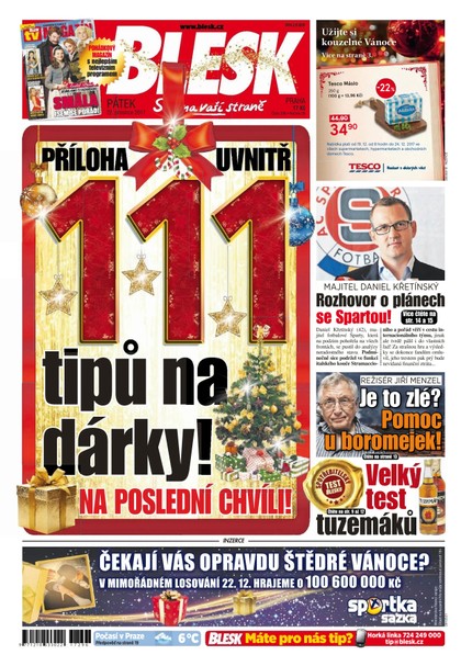 E-magazín Blesk - 22.12.2017 - CZECH NEWS CENTER a. s.