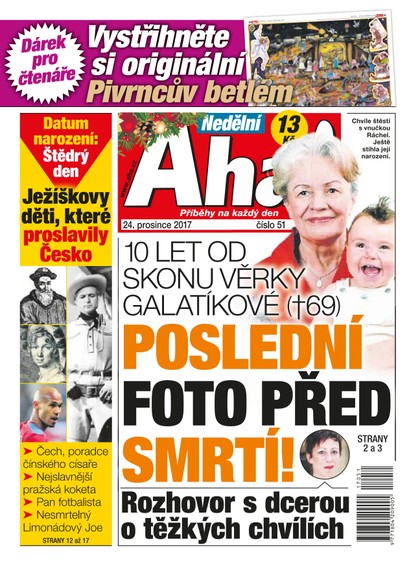 E-magazín Nedělní AHA! - 24.12.2017 - CZECH NEWS CENTER a. s.
