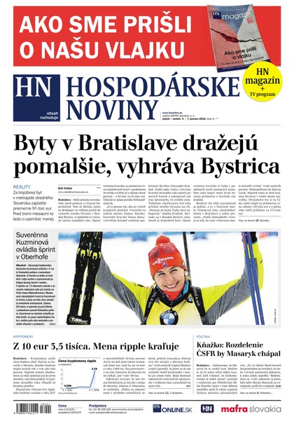 E-magazín Hospodárske noviny 05.01.2018 - MAFRA Slovakia, a.s.