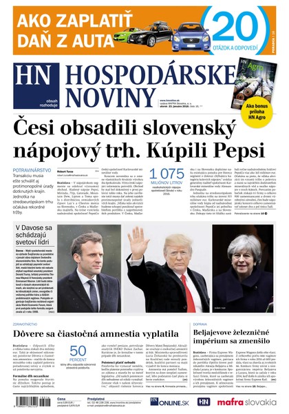 E-magazín Hospodárske noviny 23.01.2018 - MAFRA Slovakia, a.s.