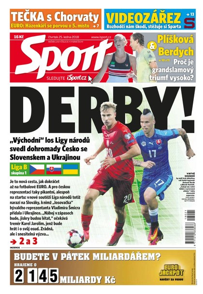 E-magazín Sport - 25.1.2018 - CZECH NEWS CENTER a. s.
