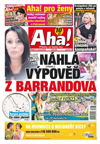 E-magazín AHA! - 2.2.2018 - CZECH NEWS CENTER a. s.