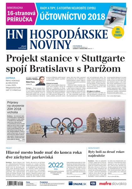 E-magazín Hospodárske noviny 05.02.2018 - MAFRA Slovakia, a.s.
