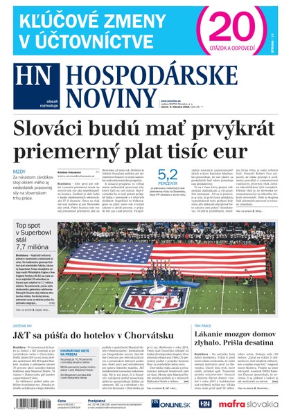 E-magazín Hospodárske noviny 06.02.2018 - MAFRA Slovakia, a.s.
