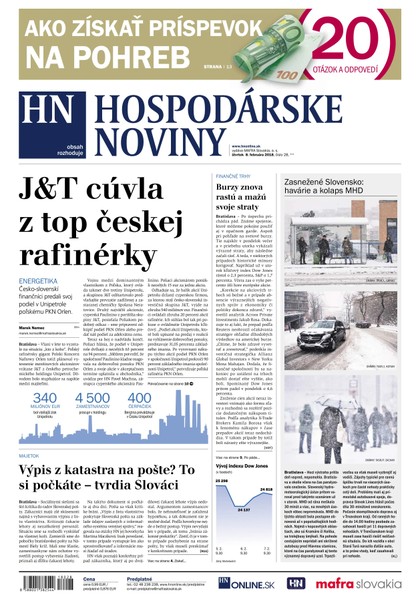 E-magazín Hospodárske noviny 08.02.2018 - MAFRA Slovakia, a.s.