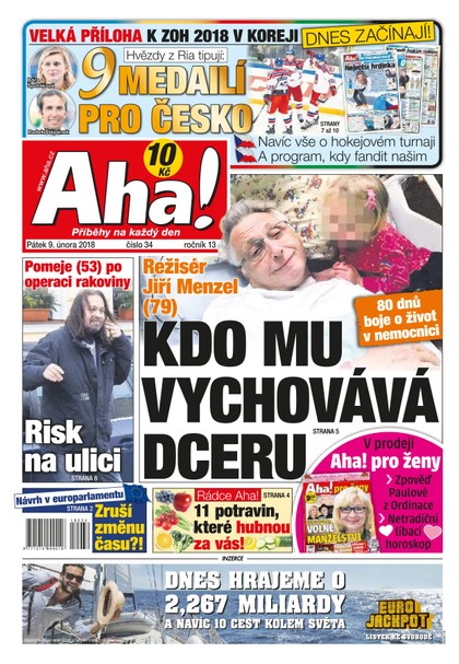 E-magazín AHA! - 9.2.2018 - CZECH NEWS CENTER a. s.