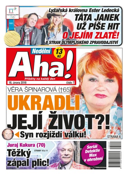 E-magazín Nedělní AHA! - 18.2.2018 - CZECH NEWS CENTER a. s.
