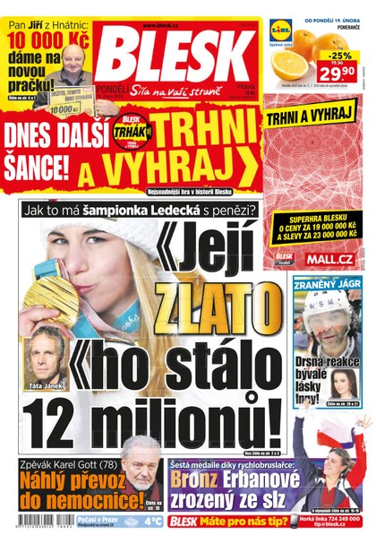E-magazín Blesk - 19.2.2018 - CZECH NEWS CENTER a. s.