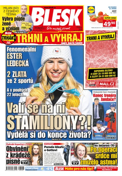 E-magazín Blesk - 26.2.2018 - CZECH NEWS CENTER a. s.