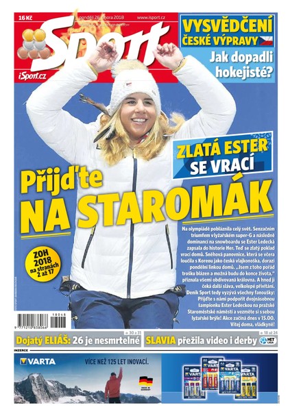 E-magazín Sport - 26.2.2018 - CZECH NEWS CENTER a. s.