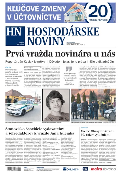 E-magazín Hospodárske noviny 27.02.2018 - MAFRA Slovakia, a.s.