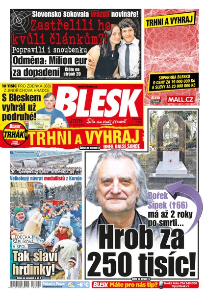 E-magazín Blesk - 27.2.2018 - CZECH NEWS CENTER a. s.