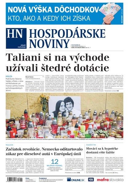 E-magazín Hospodárske noviny 28.02.2018 - MAFRA Slovakia, a.s.