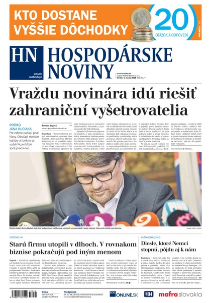 E-magazín Hospodárske noviny 01.03.2018 - MAFRA Slovakia, a.s.