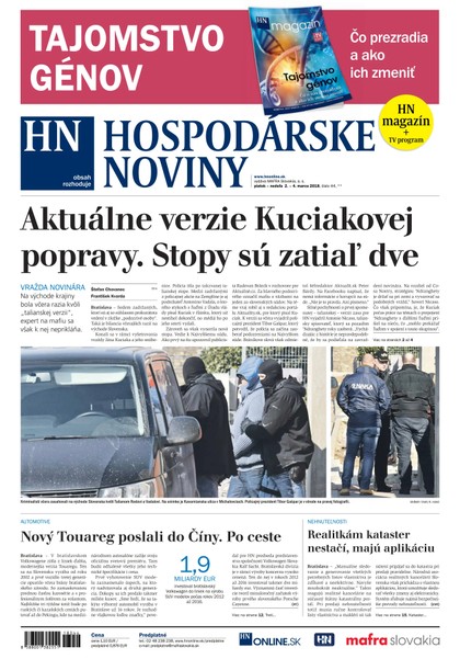 E-magazín Hospodárske noviny 02.03.2018 - MAFRA Slovakia, a.s.