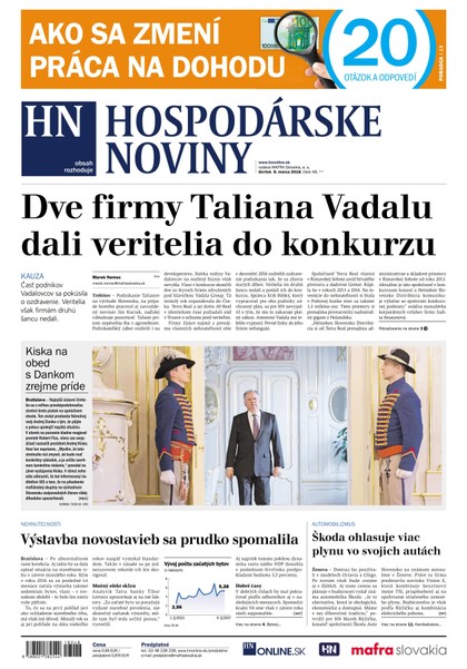 E-magazín Hospodárske noviny 08.03.2018 - MAFRA Slovakia, a.s.